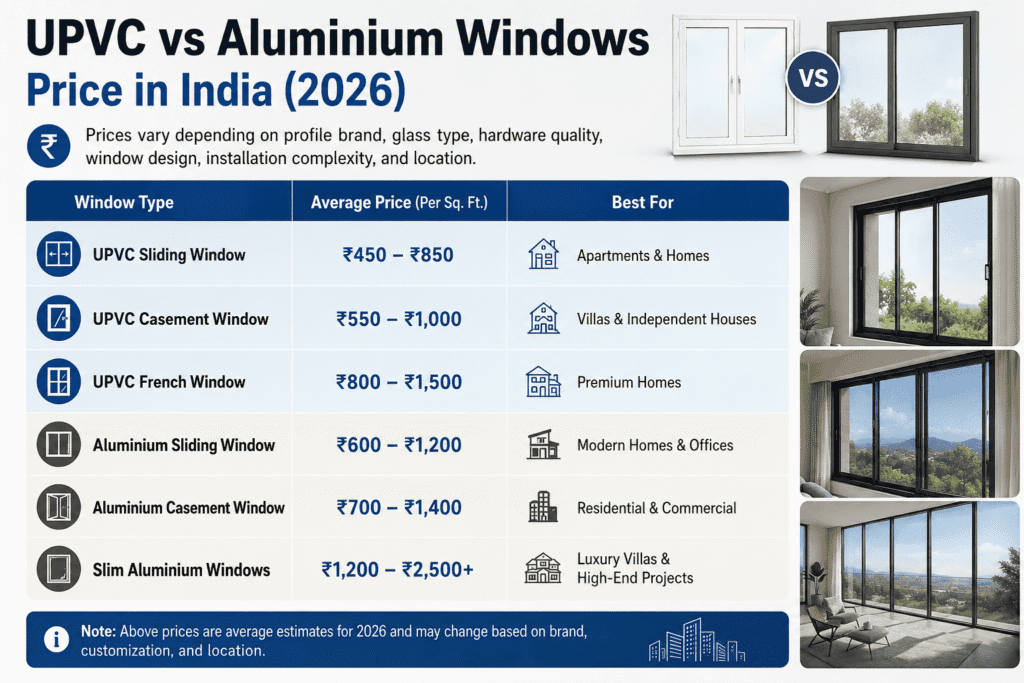 UPVC vs Aluminium Windows