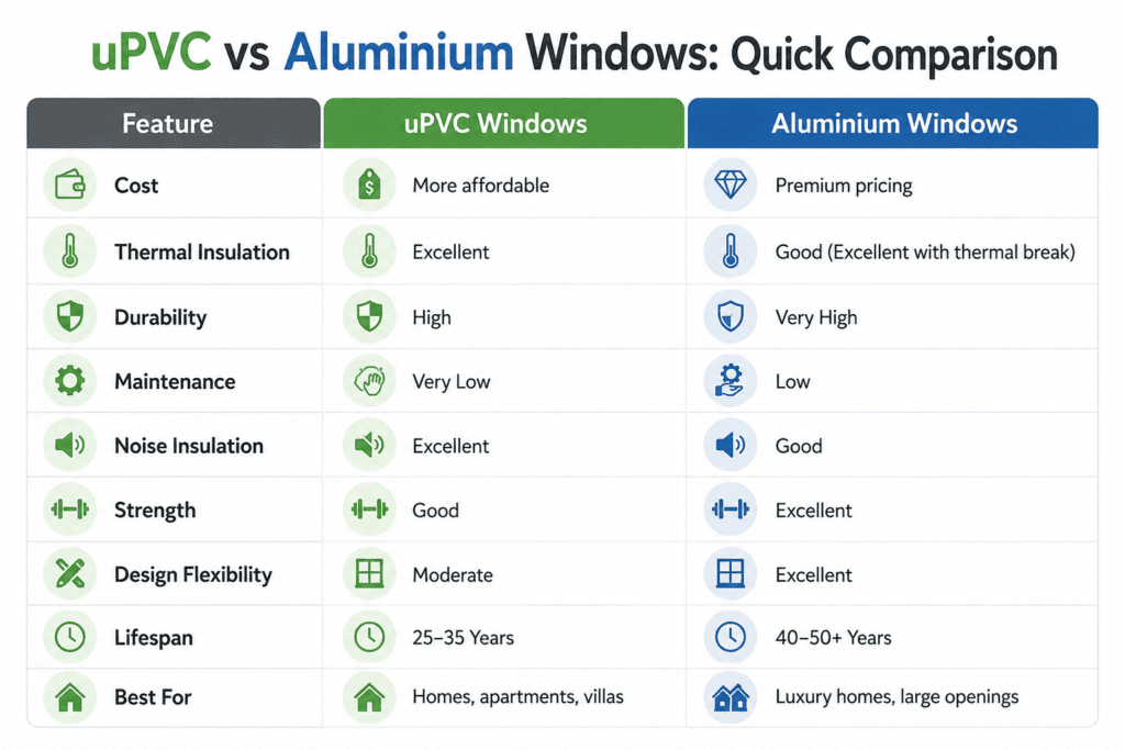 uPVC vs Aluminium Windows